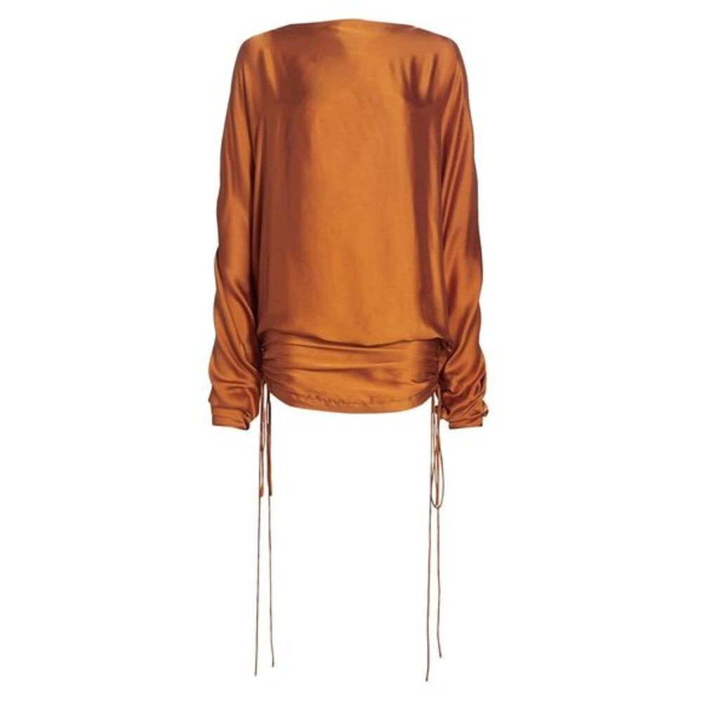 LaQuan Smith
Backless Satin Ruched Mini Dress